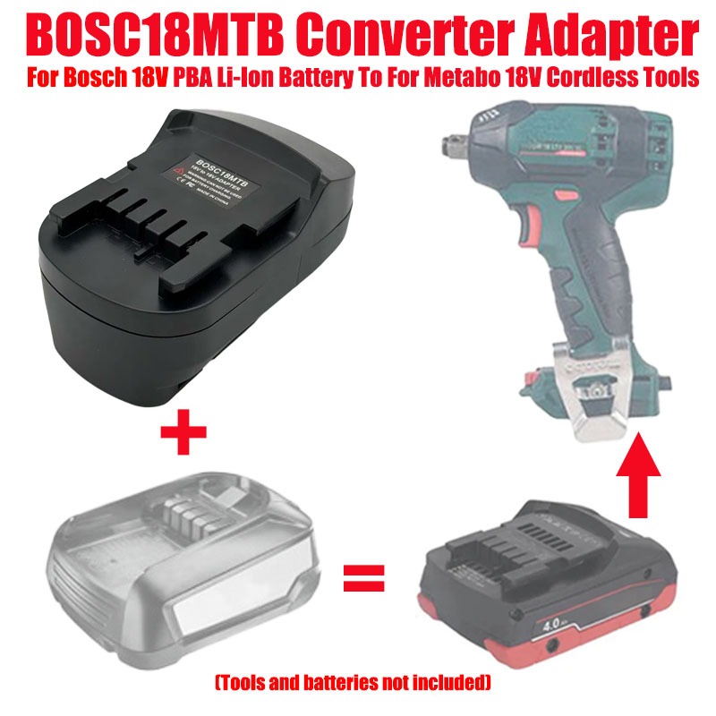 Power Tools Bosch - Adattatore Convertitore Batteria HAKSINKY BOSC18MTB per