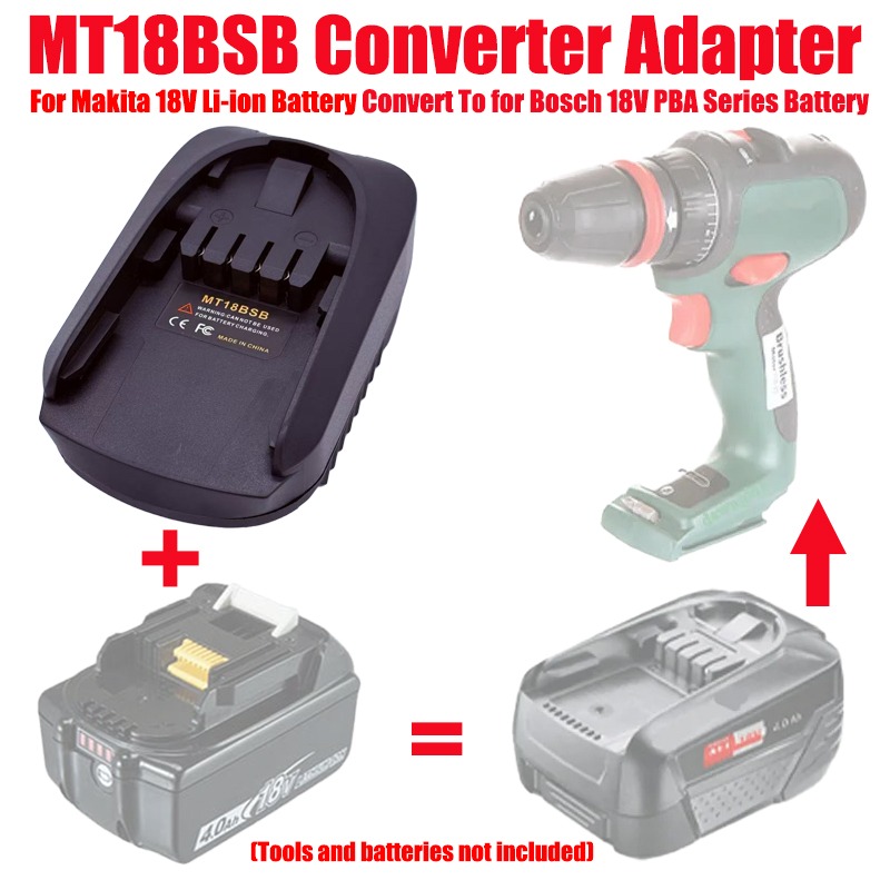 Power Tools Battery Adapter - ALASICKA MT18BSB Adattatore batteria per Makita