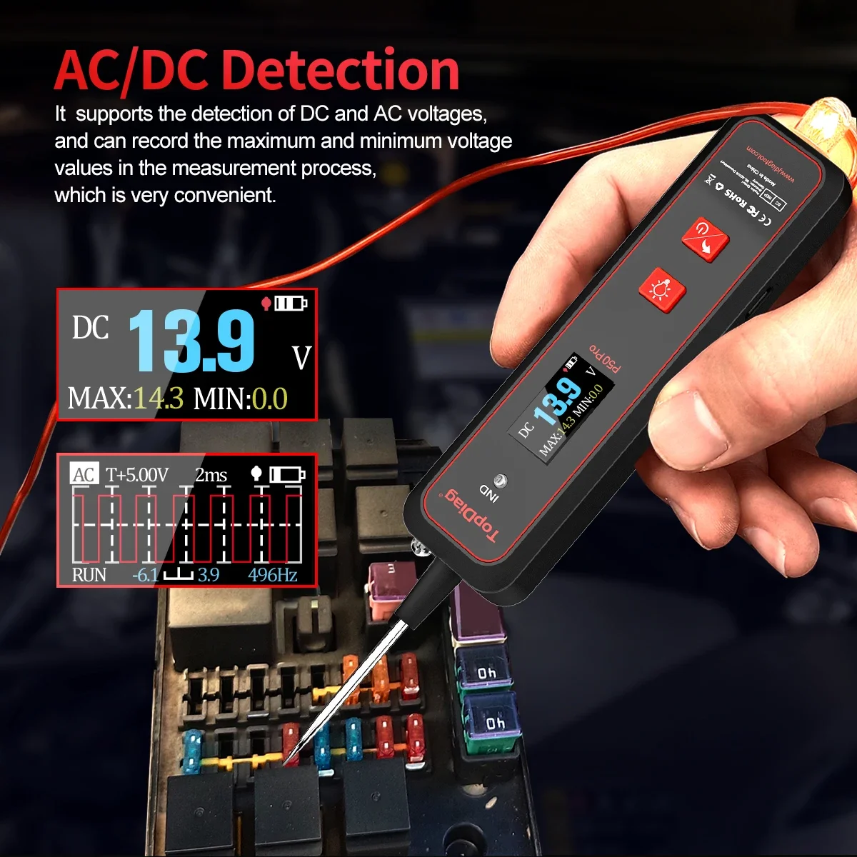 Power Tools Pro - Oscilloscopio Mini Topdiag P50pro JDiag, Tester