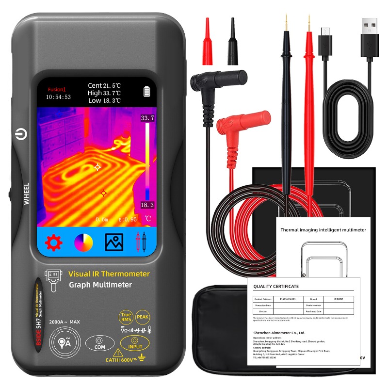 Power Tools Images - Termocamera Multimetro Portatile con Touch Screen,