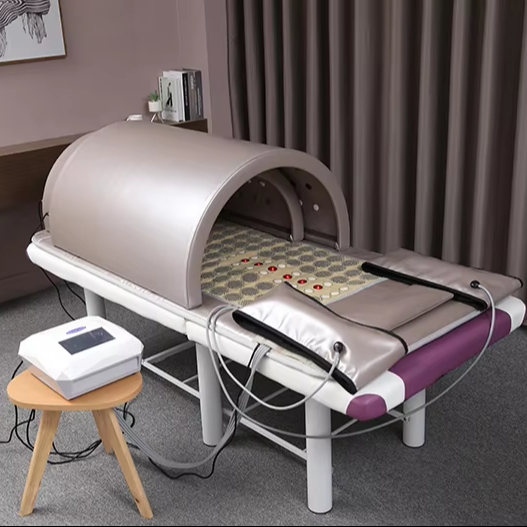 Power Tools Zones - Cabina Sauna Pieghevole con Luce Rossa,