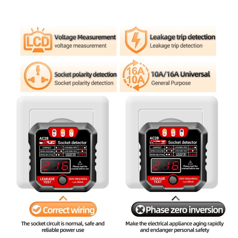 ANENG AC28 Socket Detector US/ - Power Tools Voltage recensione e prezzo